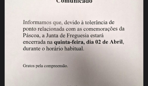 Informação - Encerramento dia 2 de abril